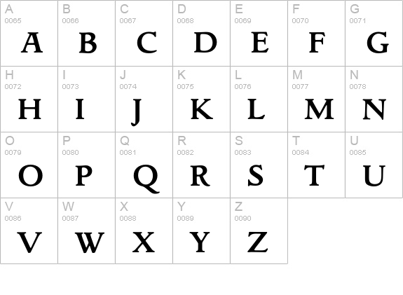 Goudita-DemiBold uppercase A-Z preview