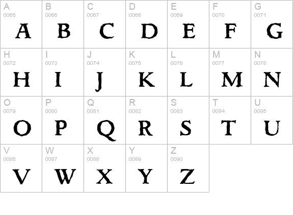 GouditaAntique-Bold uppercase A-Z preview