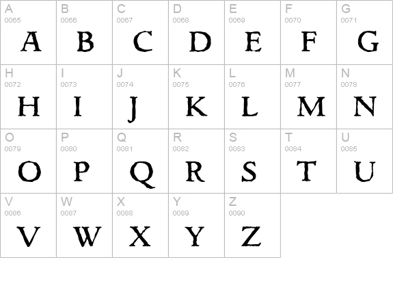 GouditaAntique-Medium-Regular uppercase A-Z preview