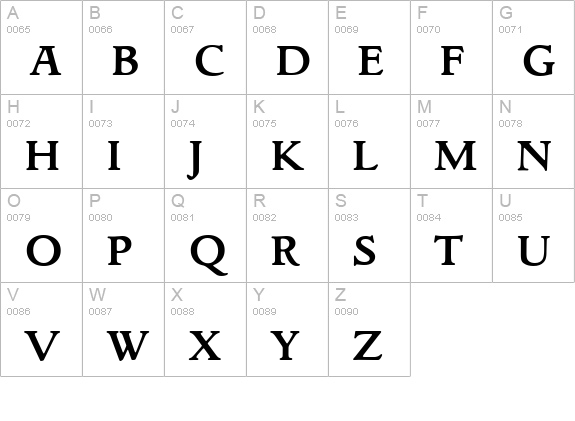 GouditaSerial-Bold uppercase A-Z preview
