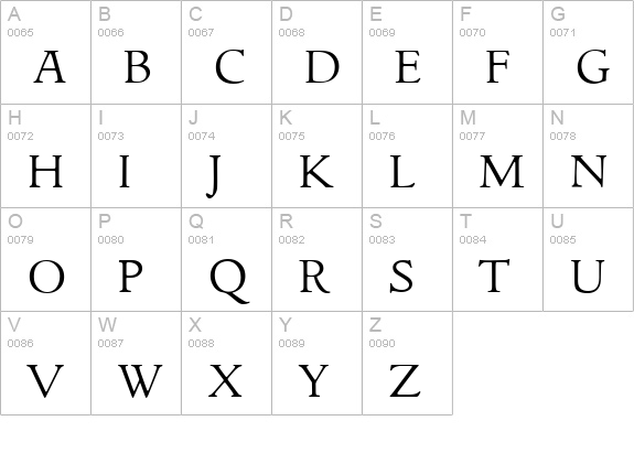 GouditaSerial-Light-Regular uppercase A-Z preview