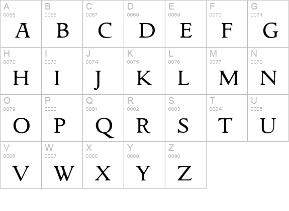GouditaSerial-Regular uppercase A-Z preview