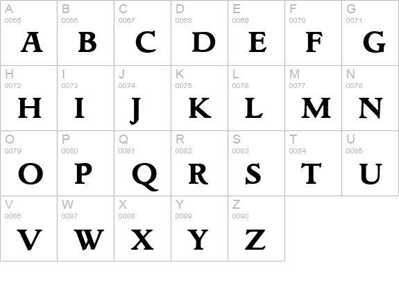 GouditaSerial-Xbold-Regular uppercase A-Z preview