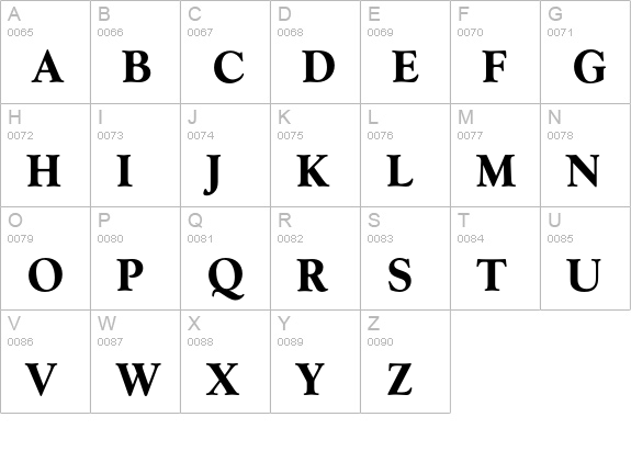 Goudx-Bold uppercase A-Z preview