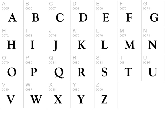 Goudx-DemiBold uppercase A-Z preview