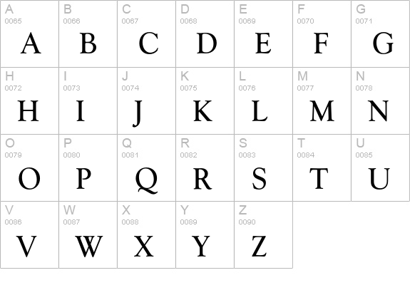 Goudx-Medium uppercase A-Z preview