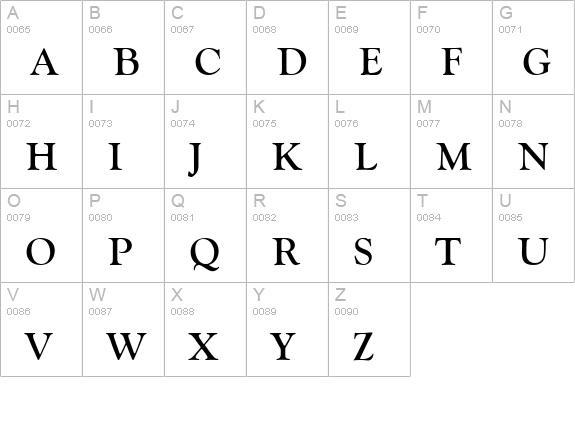 Goudy Retrospective SSi Bold uppercase A-Z preview