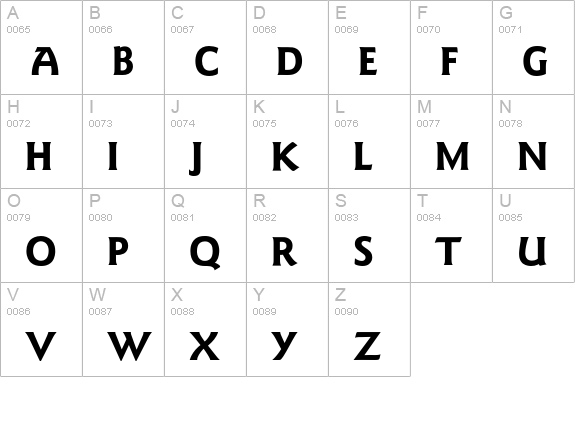 Goudy Sans* Bold uppercase A-Z preview