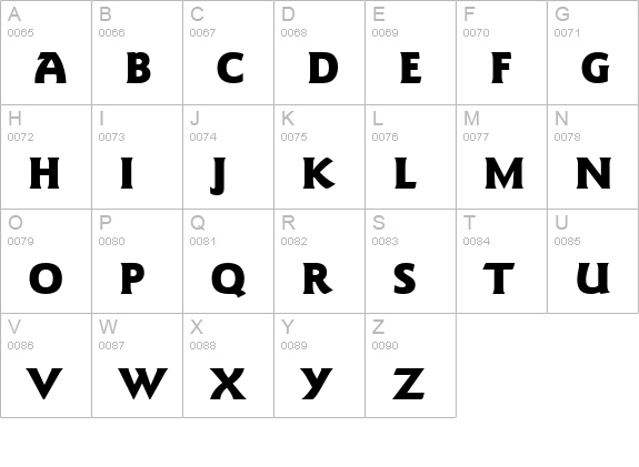 Goudy Sans Black BT uppercase A-Z preview