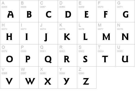 Goudy Sans Bold BT uppercase A-Z preview