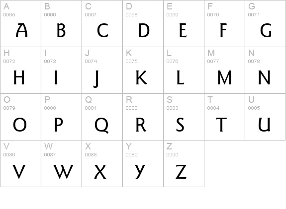 Goudy Sans Medium BT uppercase A-Z preview
