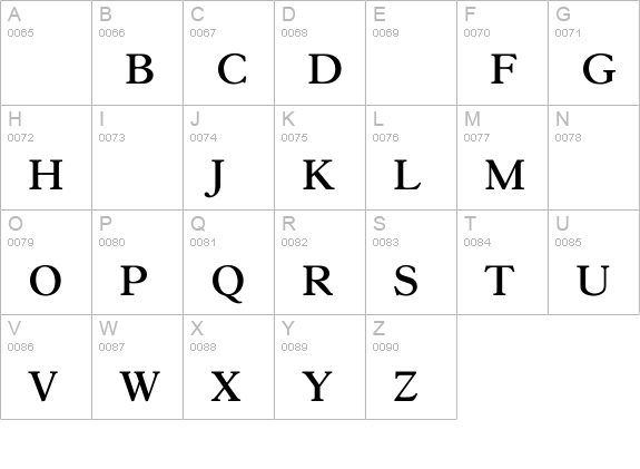 GoudY38Bold uppercase A-Z preview