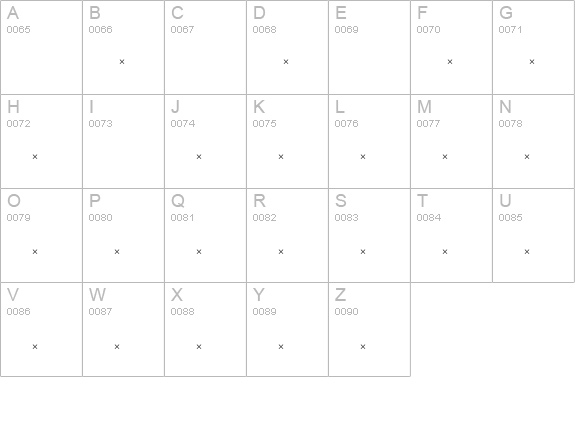GoudY38BookTab uppercase A-Z preview