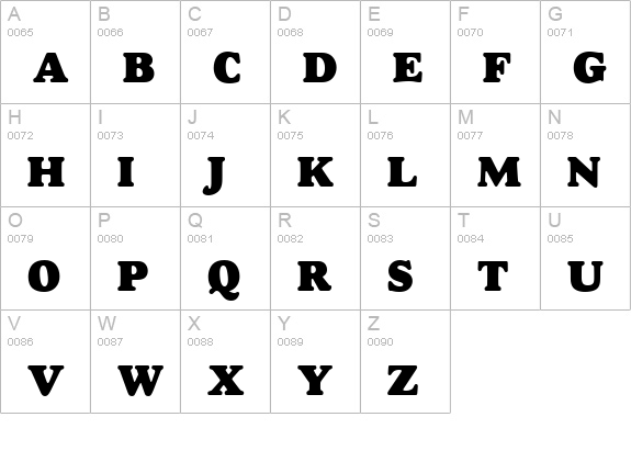 GoudyHeaD uppercase A-Z preview