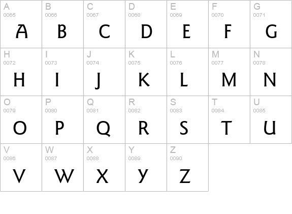 GoudySansEF-Medium uppercase A-Z preview