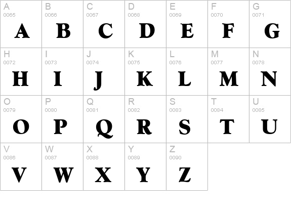 GoudySerial-Heavy-Regular uppercase A-Z preview