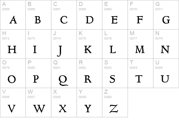 GoundyHundred-B uppercase A-Z preview
