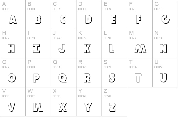 Governor Shadow uppercase A-Z preview