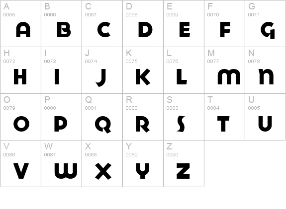 GoyaHeavy uppercase A-Z preview