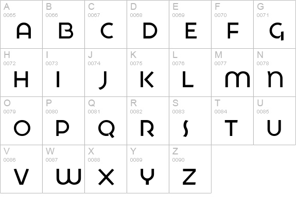 GoyaLight uppercase A-Z preview