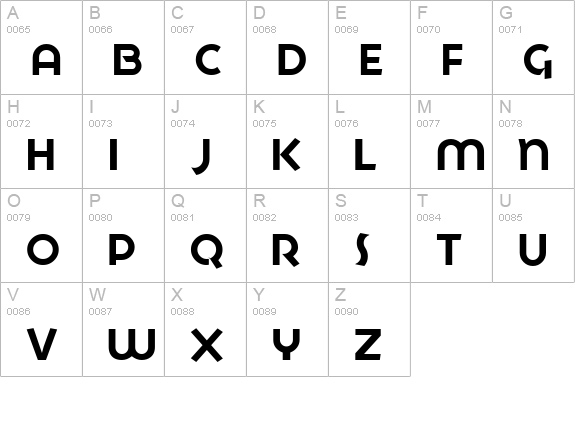 GoyaMedium uppercase A-Z preview