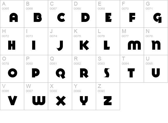 GoyaUltra uppercase A-Z preview