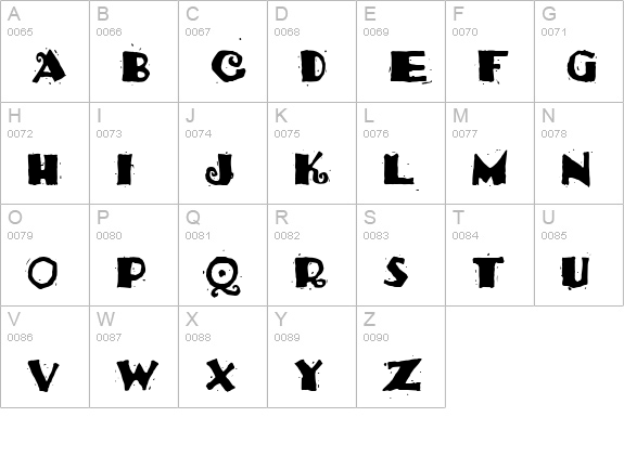 Gr-Tacosalad uppercase A-Z preview