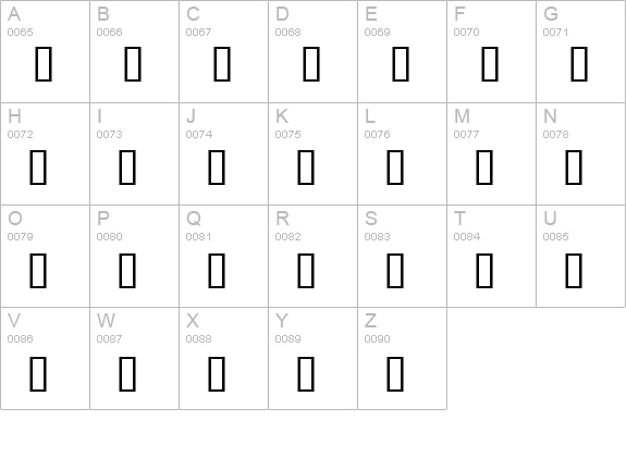 GraceAdonisSH uppercase A-Z preview