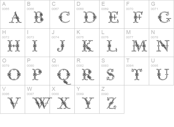 Graceful Ghost uppercase A-Z preview