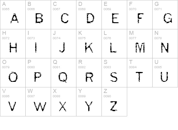 Grade uppercase A-Z preview