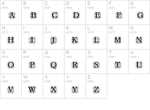 GrafBold Bold uppercase A-Z preview