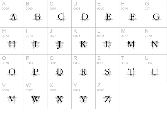 GrafCirculum uppercase A-Z preview