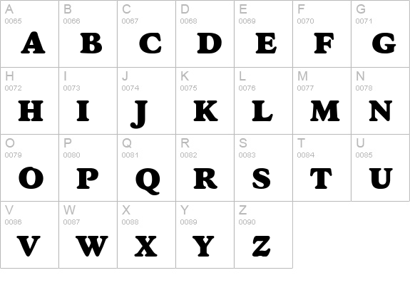 Grafe' Display SSi uppercase A-Z preview