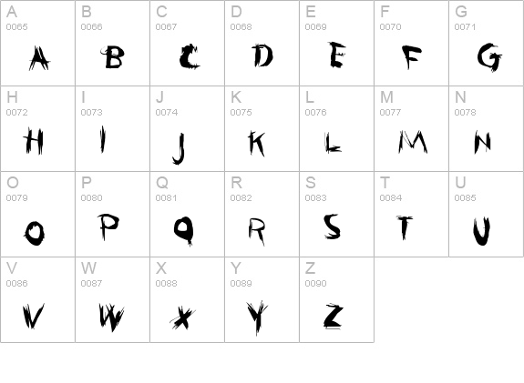 Graffio-Offensivo uppercase A-Z preview