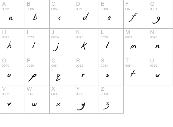 Graffiti Crayon uppercase A-Z preview