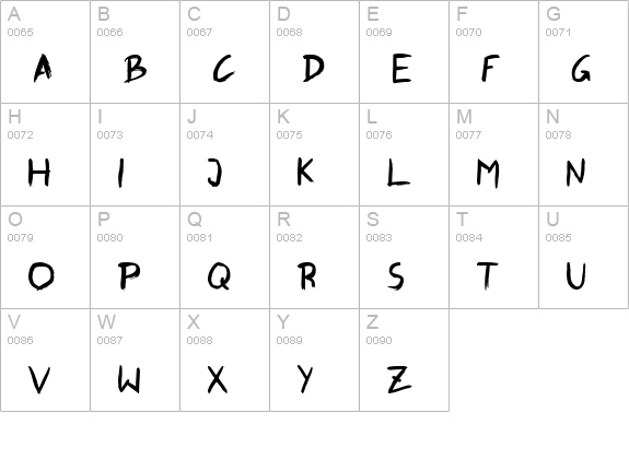 GraffitiPaintBrush uppercase A-Z preview