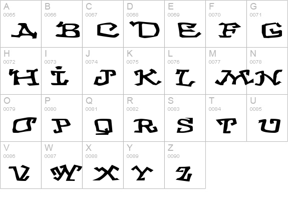 GraffitiThree uppercase A-Z preview