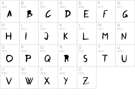 Graffito uppercase A-Z preview