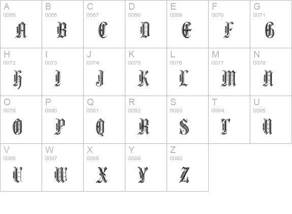 Grafik Text uppercase A-Z preview