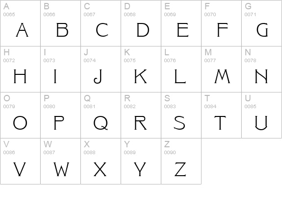 Grafiko uppercase A-Z preview