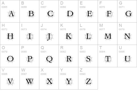 GrafRoundish Medium uppercase A-Z preview