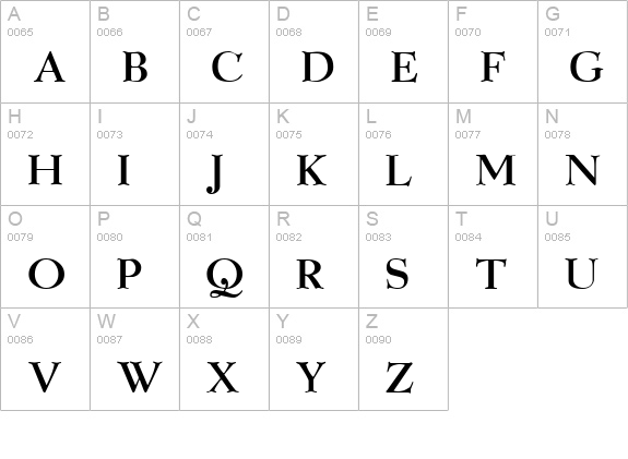 Grail Light uppercase A-Z preview