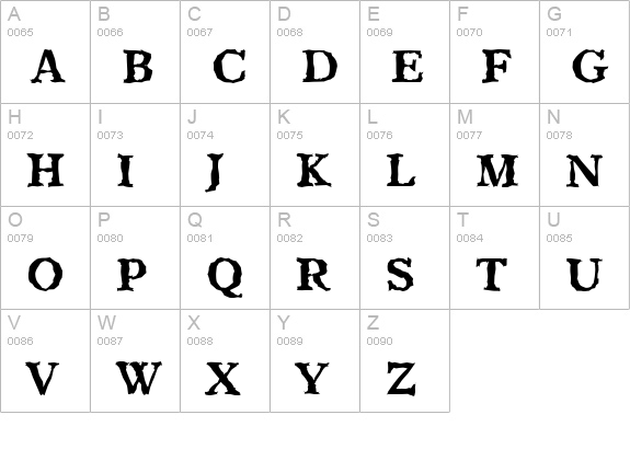 GranadaRandom-Xbold-Regular uppercase A-Z preview