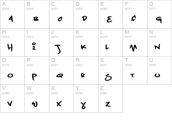 Grand Stylus uppercase A-Z preview