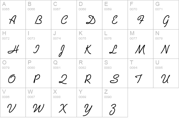 Grandam uppercase A-Z preview