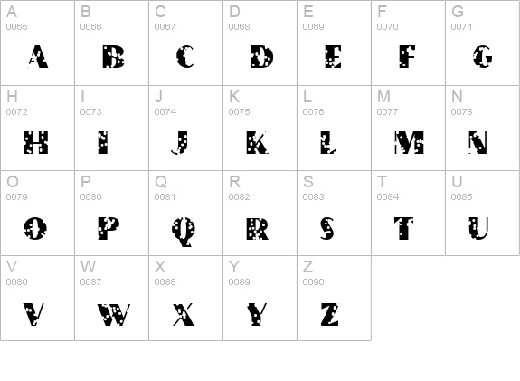 GrandecortHoly uppercase A-Z preview
