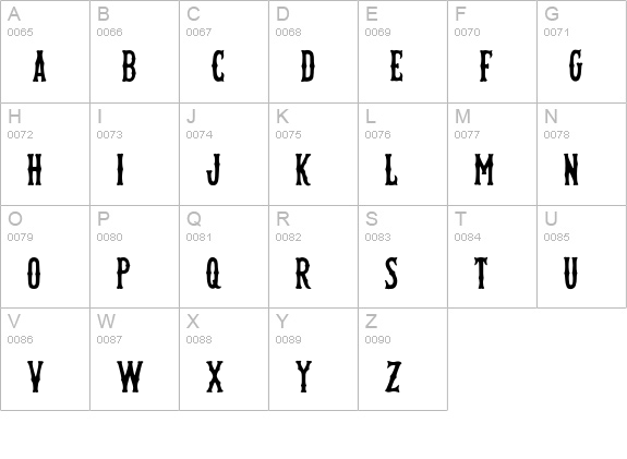 GrandGibson TP Regular uppercase A-Z preview