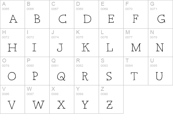 Grandma uppercase A-Z preview