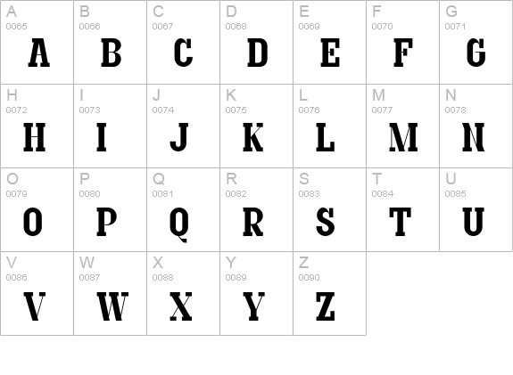 Granite-Alternate uppercase A-Z preview
