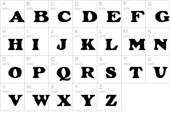 Grant uppercase A-Z preview